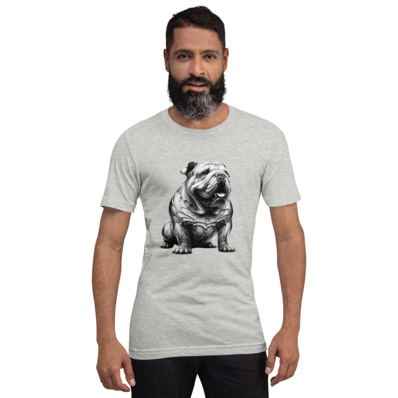 Moderne Metamorphose: Der Cyber-Bulldogge Unisex-T-Shirt