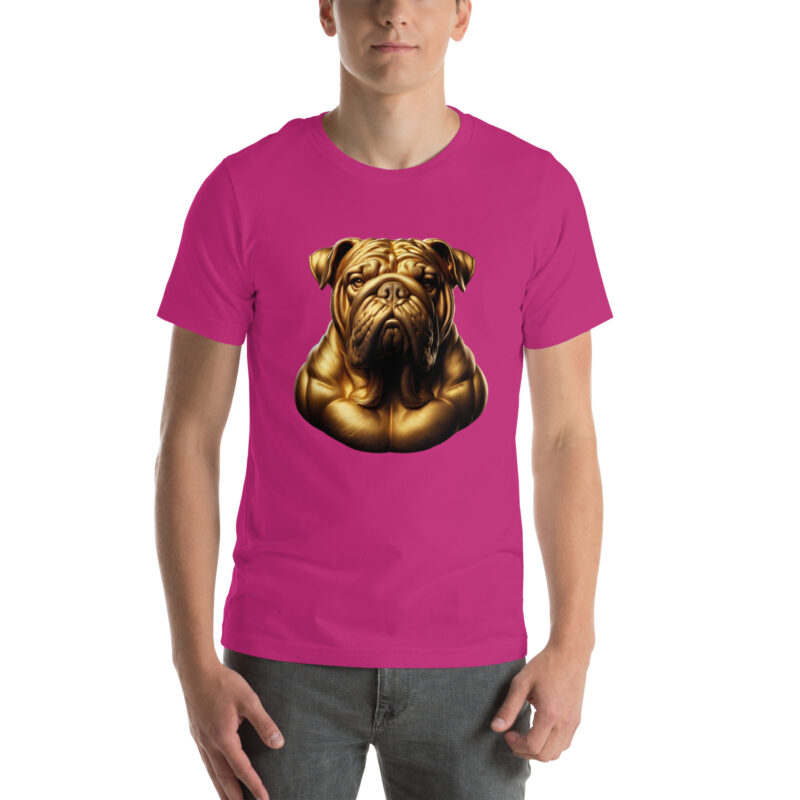 Majestätische goldene Bulldogge Unisex-T-Shirt