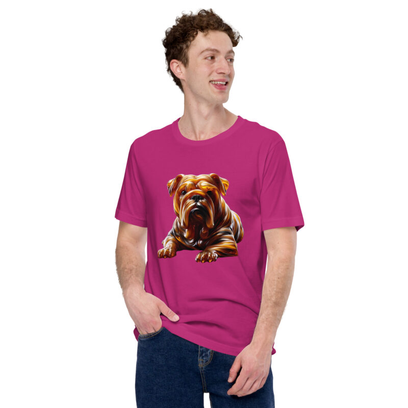Abstrakte Glas-Hundeskulptur Unisex-T-Shirt