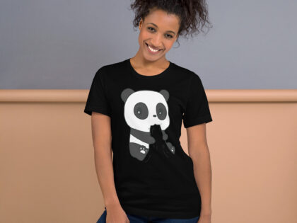 Naschender Panda Unisex-T-Shirt – T-Shirts – klamottn.de Naschender Panda Unisex-T-Shirt – T-Shirts – klamottn.de