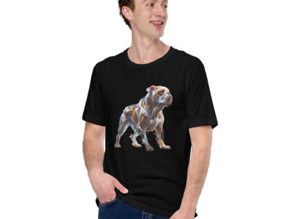 Glasfusion in Bewegung: Die Bulldogge in lebendiger Pose Unisex-T-Shirt – T-Shirts – klamottn.de Glasfusion in Bewegung: Die Bulldogge in lebendiger Pose Unisex-T-Shirt – T-Shirts – klamottn.de