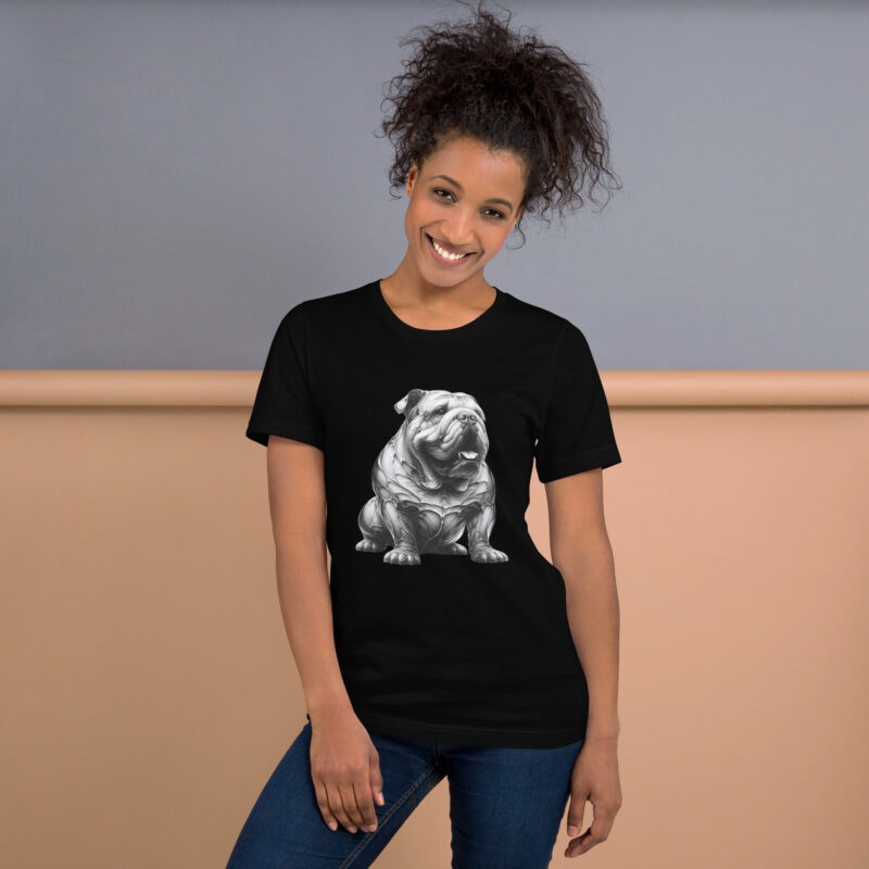 Moderne Metamorphose: Der Cyber-Bulldogge Unisex-T-Shirt – T-Shirts – klamottn.de