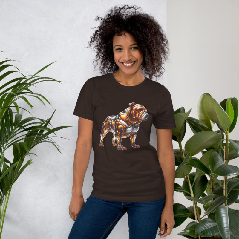Die Bulldogge in fließender Eleganz Unisex-T-Shirt