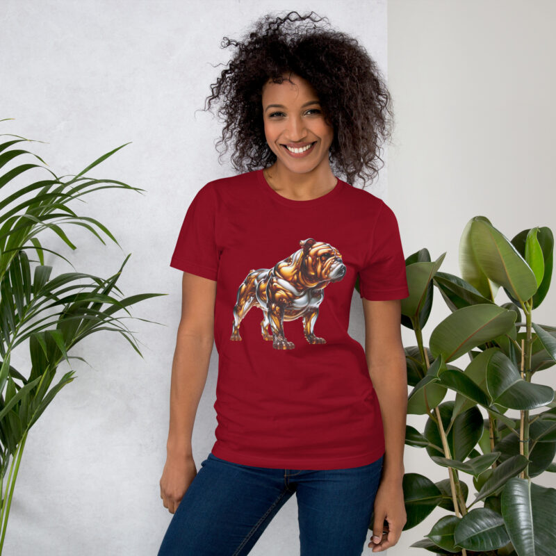 Die Bulldogge in fließender Eleganz Unisex-T-Shirt