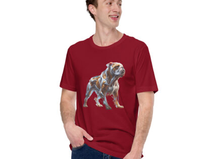 Glasfusion in Bewegung: Die Bulldogge in lebendiger Pose Unisex-T-Shirt – T-Shirts – klamottn.de Glasfusion in Bewegung: Die Bulldogge in lebendiger Pose Unisex-T-Shirt – T-Shirts – klamottn.de