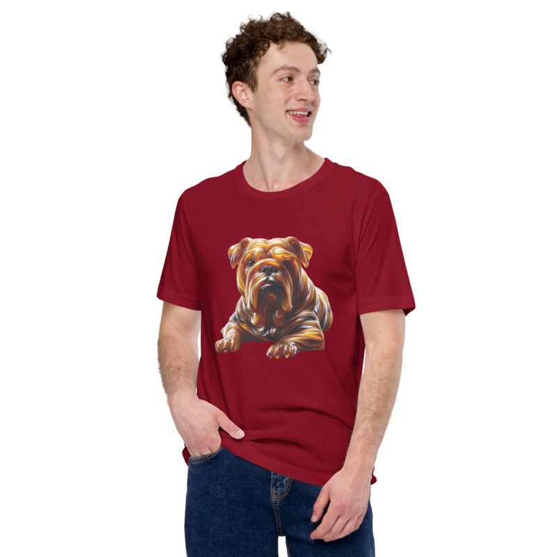 Abstrakte Glas-Hundeskulptur Unisex-T-Shirt