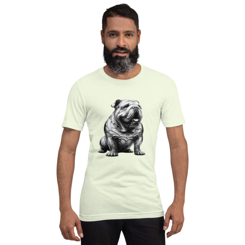 Moderne Metamorphose: Der Cyber-Bulldogge Unisex-T-Shirt