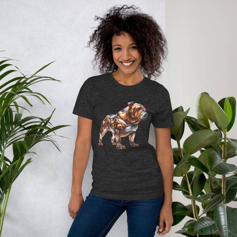 Die Bulldogge in fließender Eleganz Unisex-T-Shirt