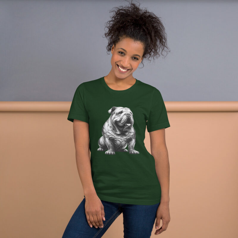 Moderne Metamorphose: Der Cyber-Bulldogge Unisex-T-Shirt – T-Shirts – klamottn.de