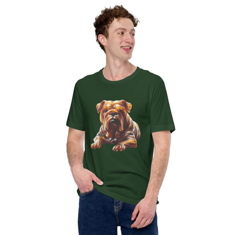 Abstrakte Glas-Hundeskulptur Unisex-T-Shirt