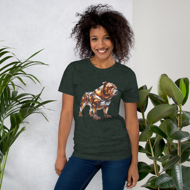 Die Bulldogge in fließender Eleganz Unisex-T-Shirt