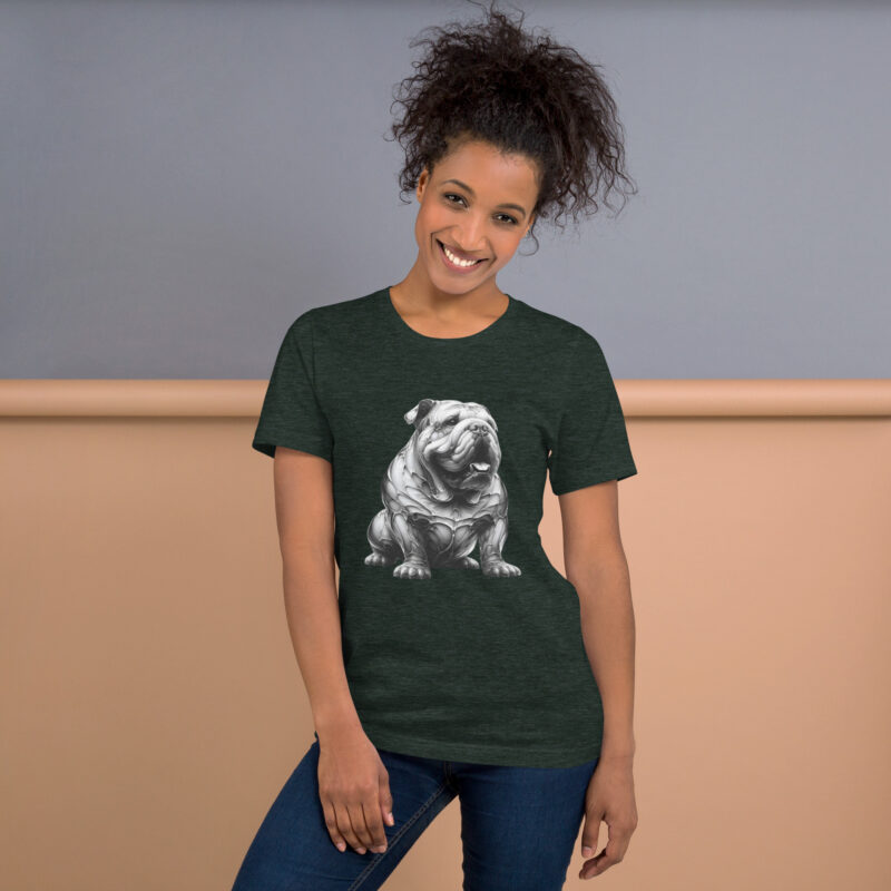 Moderne Metamorphose: Der Cyber-Bulldogge Unisex-T-Shirt – T-Shirts – klamottn.de