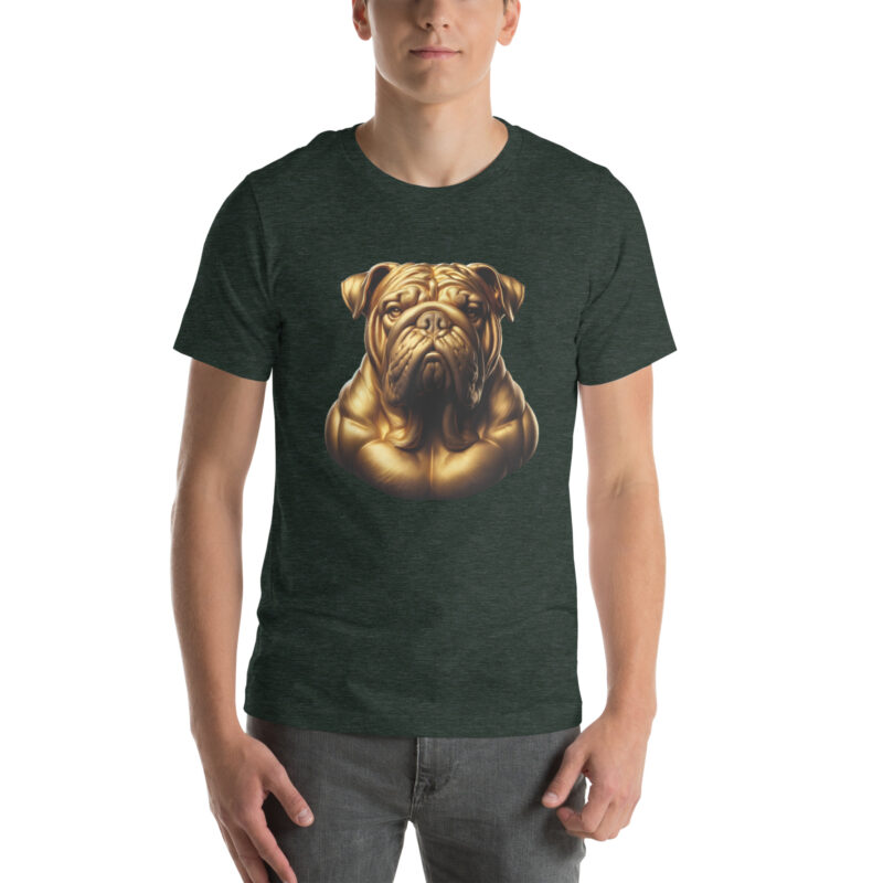 Majestätische goldene Bulldogge Unisex-T-Shirt