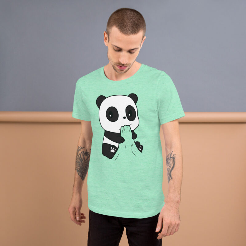 Naschender Panda Unisex-T-Shirt