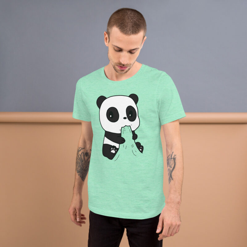 Naschender Panda Unisex-T-Shirt – T-Shirts – klamottn.de