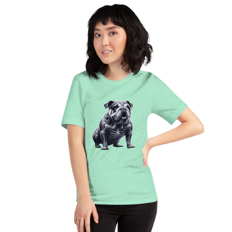 Anatomische Eleganz: Die Bulldogge im Röntgenblick Unisex-T-Shirt – T-Shirts – klamottn.de