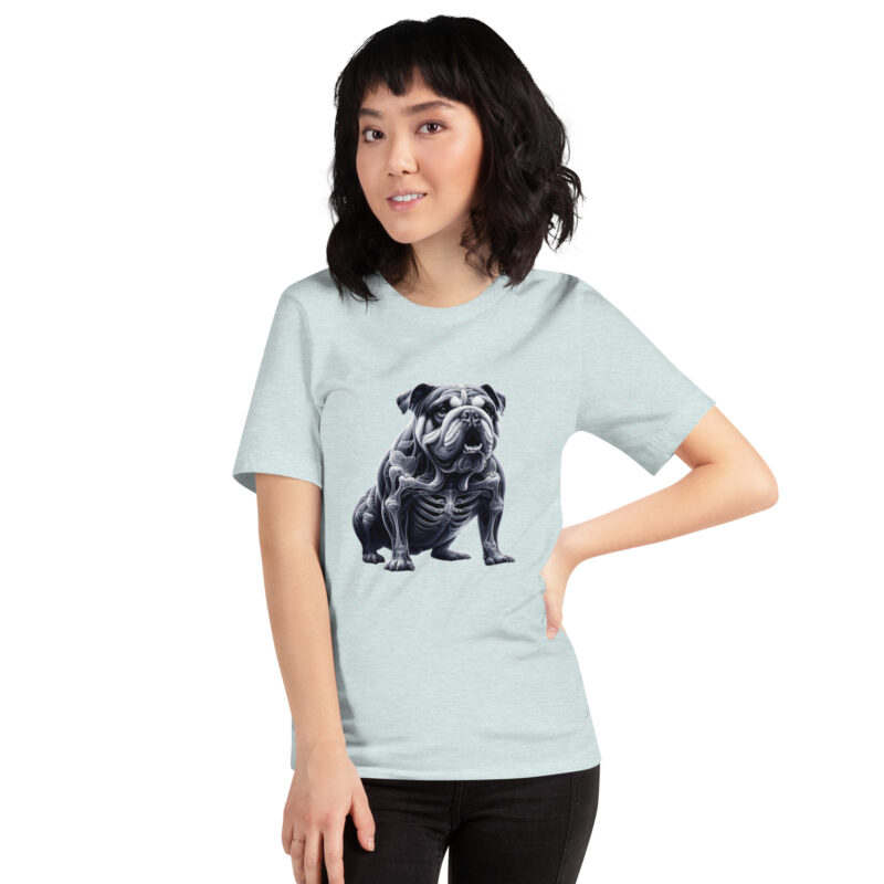 Anatomische Eleganz: Die Bulldogge im Röntgenblick Unisex-T-Shirt – T-Shirts – klamottn.de