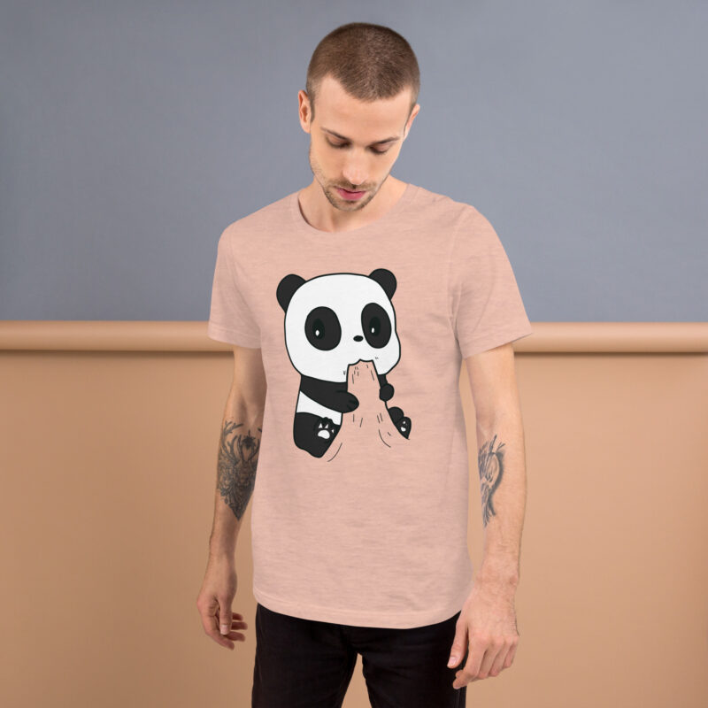 Naschender Panda Unisex-T-Shirt – T-Shirts – klamottn.de