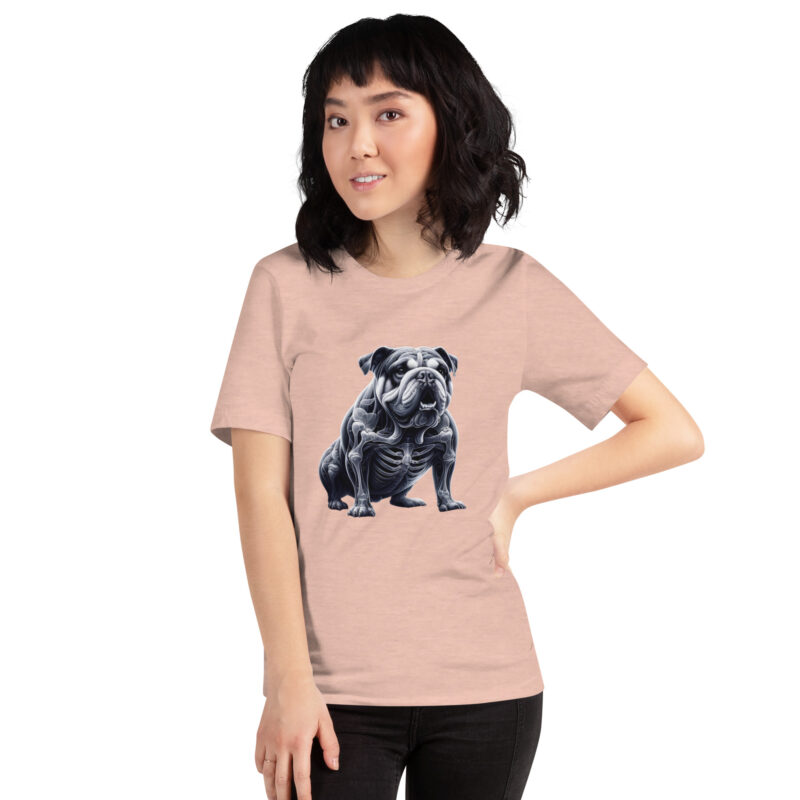 Anatomische Eleganz: Die Bulldogge im Röntgenblick Unisex-T-Shirt – T-Shirts – klamottn.de