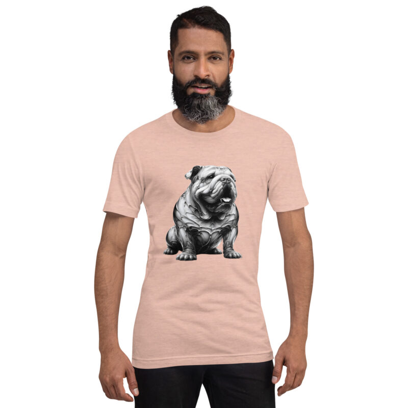 Moderne Metamorphose: Der Cyber-Bulldogge Unisex-T-Shirt