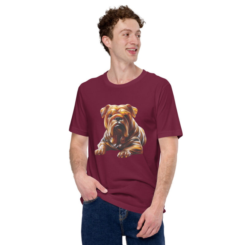 Abstrakte Glas-Hundeskulptur Unisex-T-Shirt