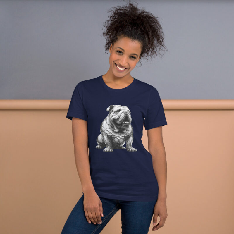 Moderne Metamorphose: Der Cyber-Bulldogge Unisex-T-Shirt – T-Shirts – klamottn.de