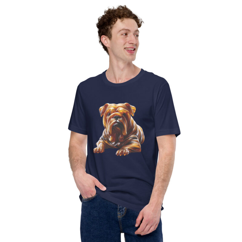 Abstrakte Glas-Hundeskulptur Unisex-T-Shirt