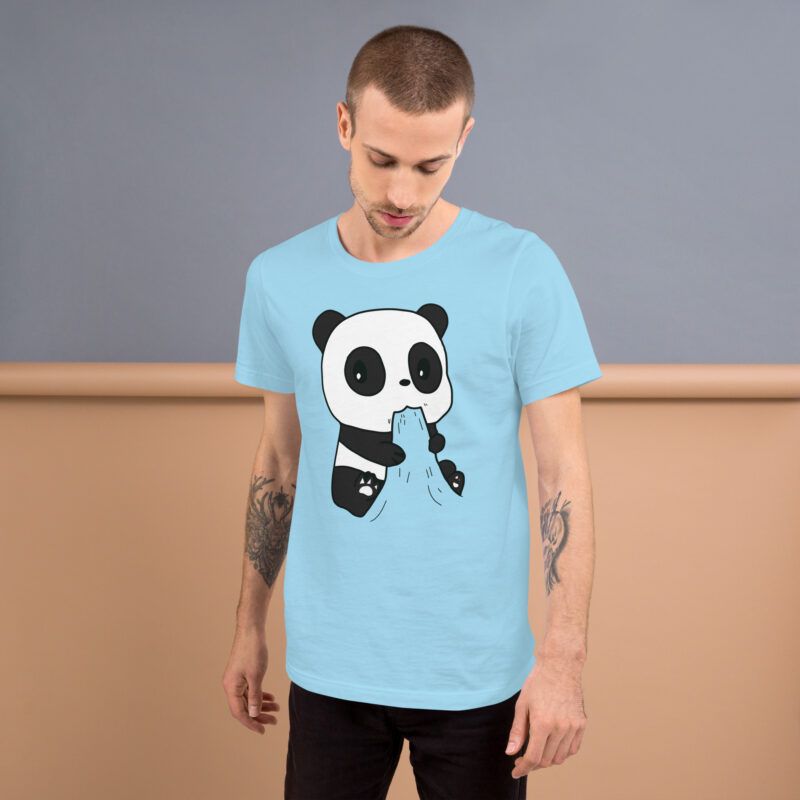 Naschender Panda Unisex-T-Shirt – T-Shirts – klamottn.de