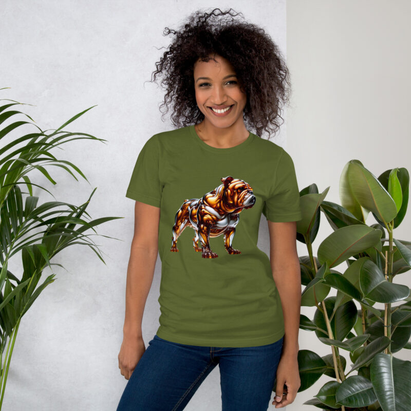 Die Bulldogge in fließender Eleganz Unisex-T-Shirt