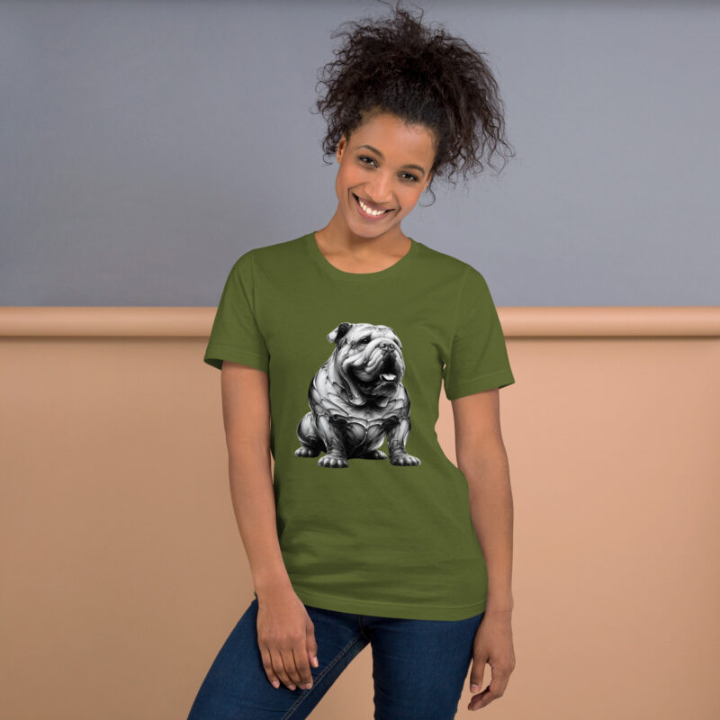Moderne Metamorphose: Der Cyber-Bulldogge Unisex-T-Shirt – T-Shirts – klamottn.de