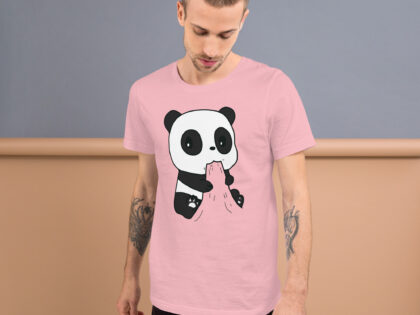 Naschender Panda Unisex-T-Shirt – T-Shirts – klamottn.de Naschender Panda Unisex-T-Shirt – T-Shirts – klamottn.de