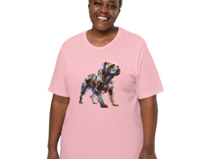 Glasfusion in Bewegung: Die Bulldogge in lebendiger Pose Unisex-T-Shirt – T-Shirts – klamottn.de Glasfusion in Bewegung: Die Bulldogge in lebendiger Pose Unisex-T-Shirt – T-Shirts – klamottn.de