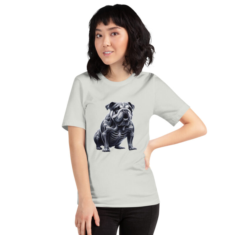 Anatomische Eleganz: Die Bulldogge im Röntgenblick Unisex-T-Shirt – T-Shirts – klamottn.de