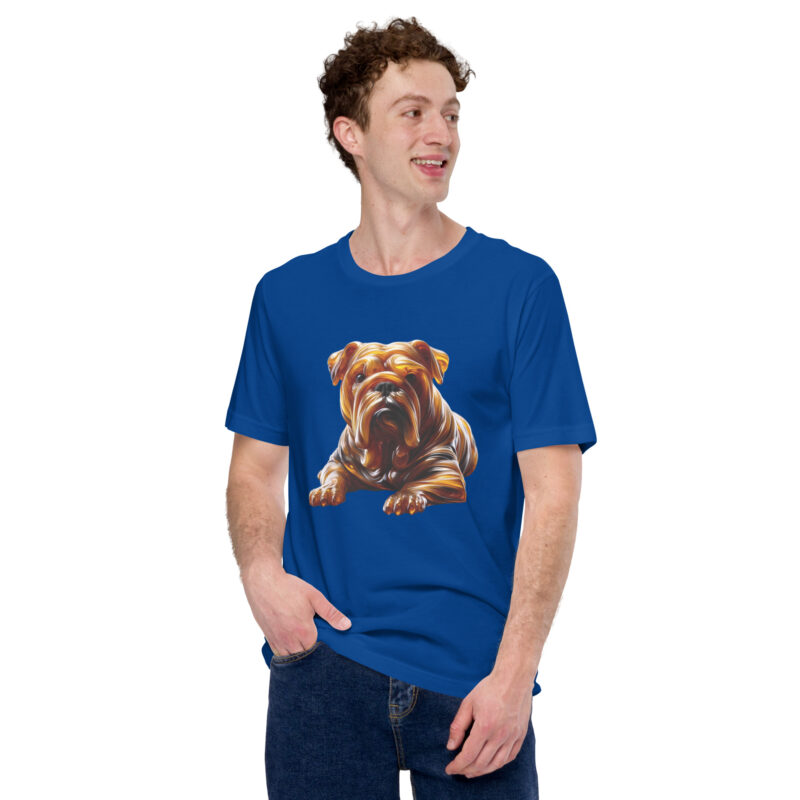 Abstrakte Glas-Hundeskulptur Unisex-T-Shirt