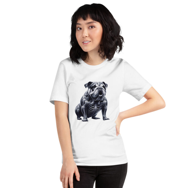 Anatomische Eleganz: Die Bulldogge im Röntgenblick Unisex-T-Shirt – T-Shirts – klamottn.de