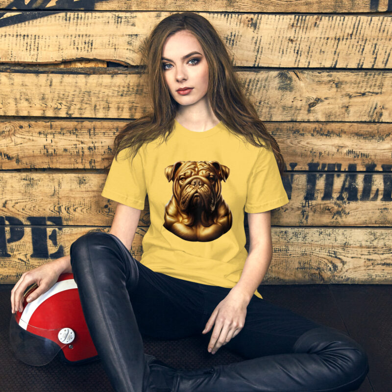 Majestätische goldene Bulldogge Unisex-T-Shirt – T-Shirts – klamottn.de