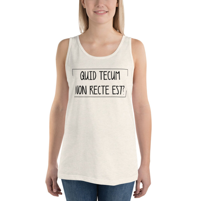 Quid Tecum Non recte est? Unisex-Tank-Top – Tank Tops – klamottn.de