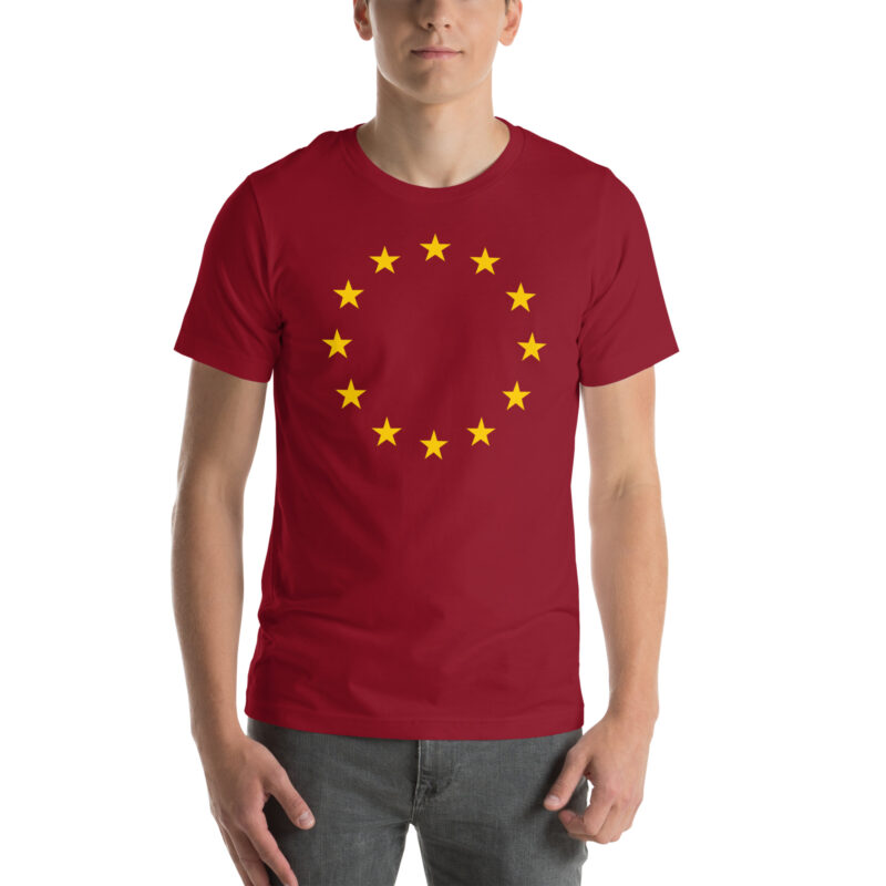 EU Europa Flagge Fahne Europäische Union Ring Sterne Unisex-T-Shirt
