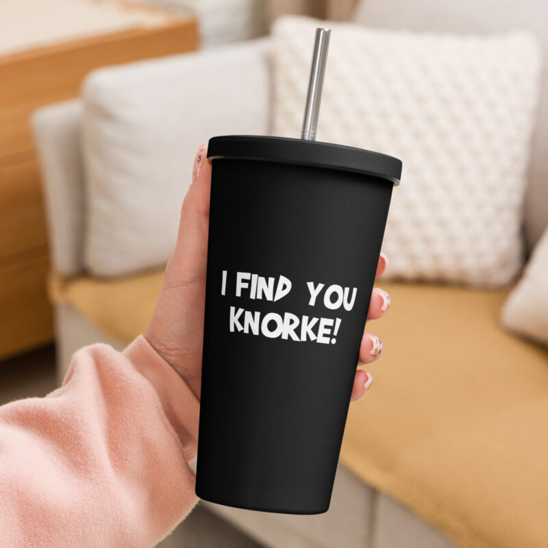 I Find You Knorke! Thermobecher mit Strohhalm – Accessoires – klamottn.de