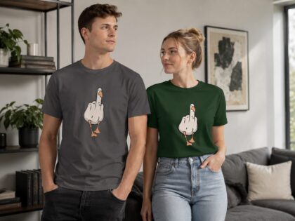 Anti-Social Fuck You Ente Unisex-T-Shirt – T-Shirts – Klamottn™