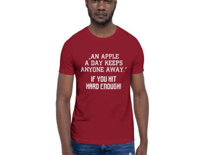 An Apple a Day keeps anyone away If you hit hard enough Unisex-T-Shirt – T-Shirts – klamottn.de An Apple a Day keeps anyone away If you hit hard enough Unisex-T-Shirt – T-Shirts – klamottn.de