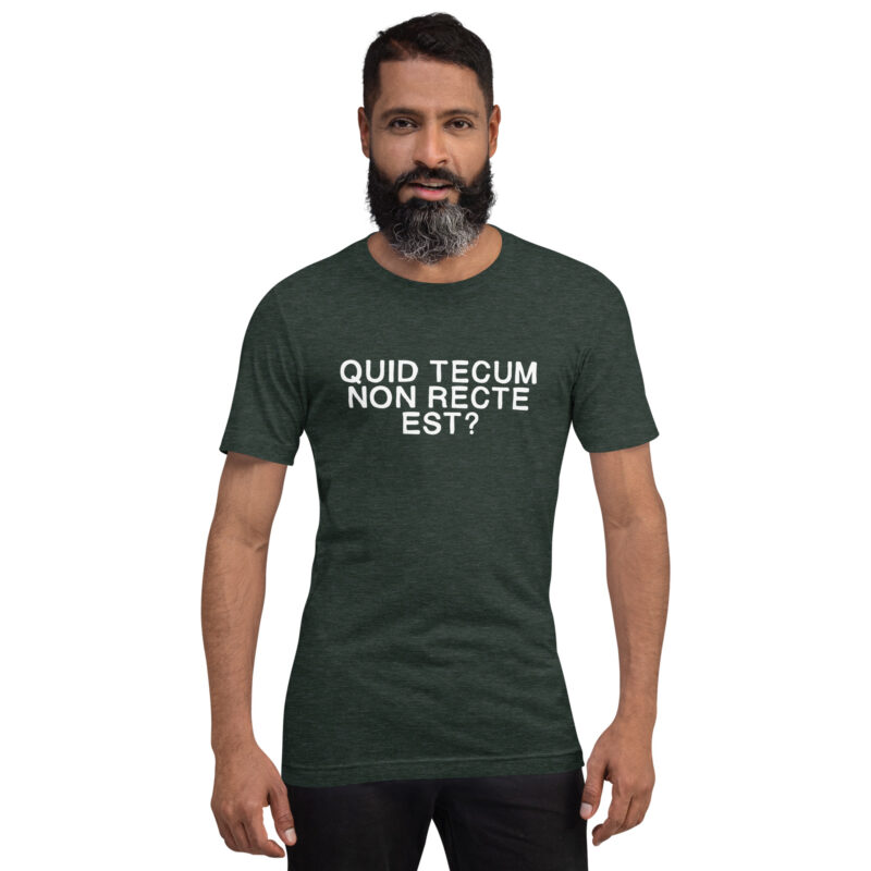 Quid Tecum Non recte est? Unisex-T-Shirt – T-Shirts – klamottn.de