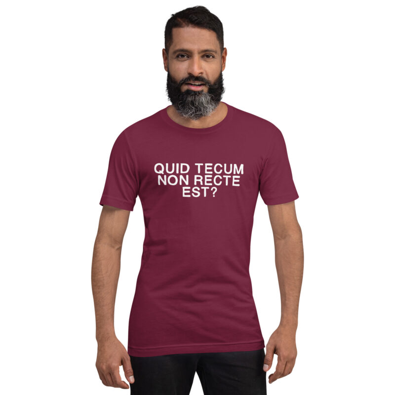 Quid Tecum Non recte est? Unisex-T-Shirt – T-Shirts – klamottn.de