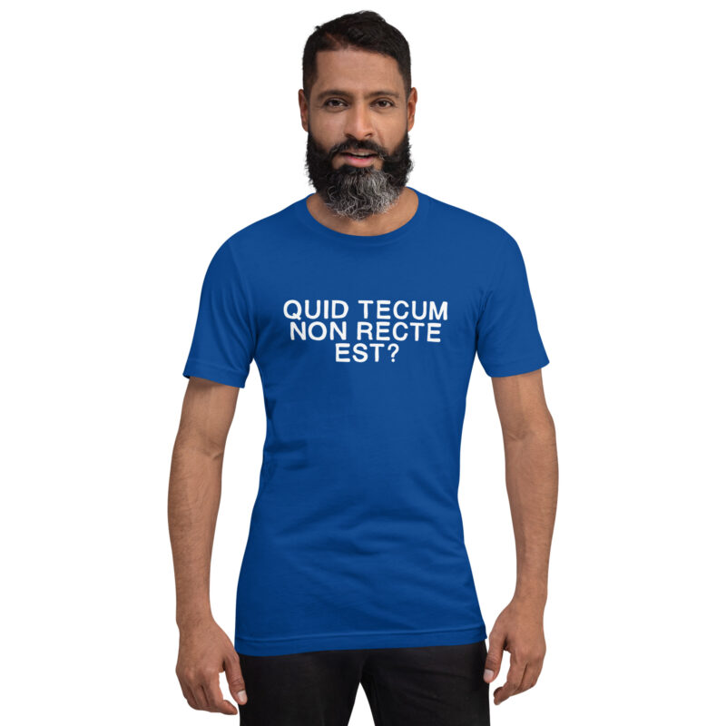 Quid Tecum Non recte est? Unisex-T-Shirt – T-Shirts – klamottn.de