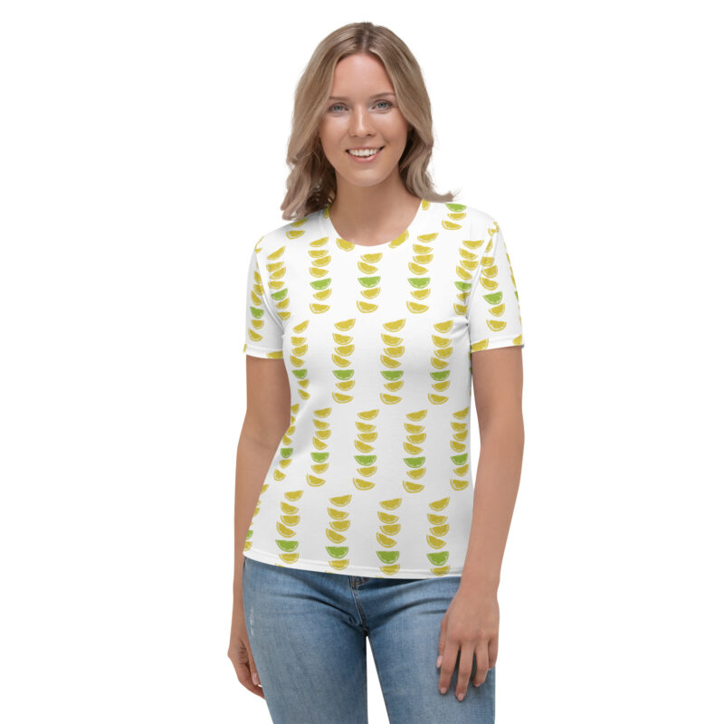 Zitronen & Limetten Sommer Allover-Damen-T-Shirt – T-Shirts – klamottn.de
