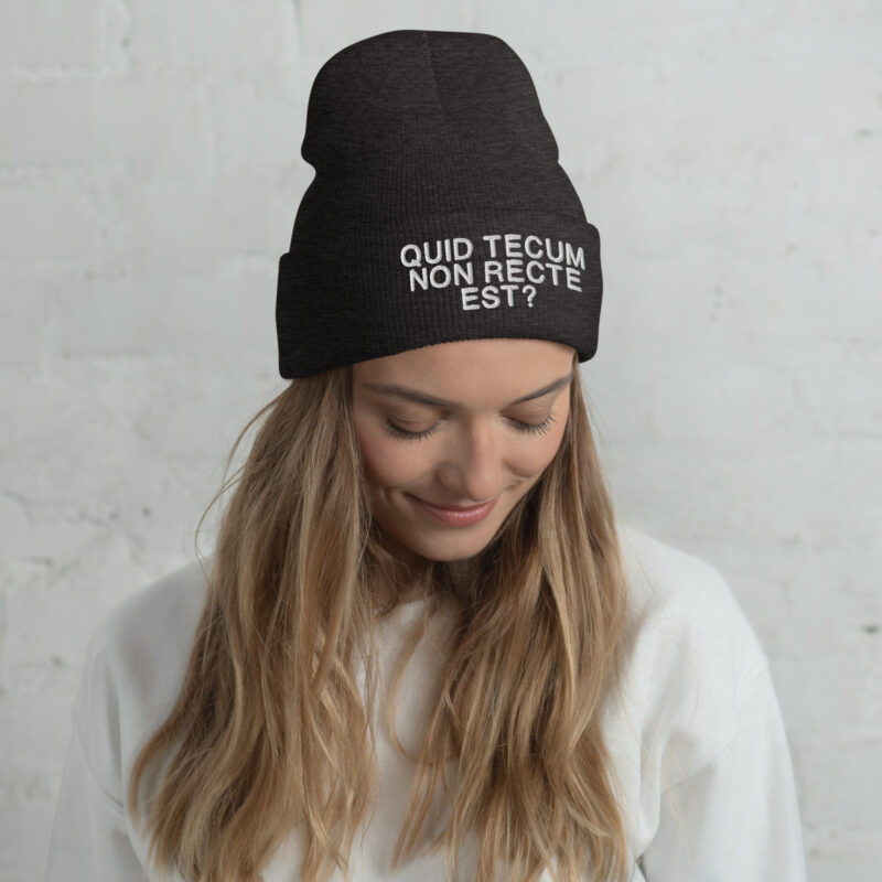 Quid Tecum Non recte est? Beanie
