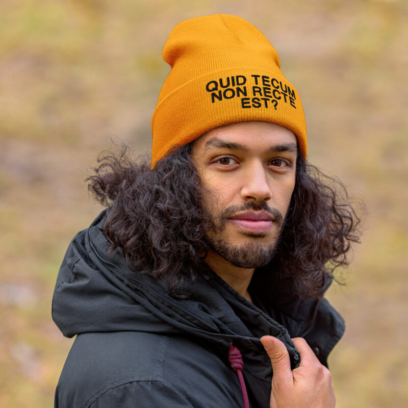 Quid Tecum Non recte est? Beanie – Accessoires – klamottn.de