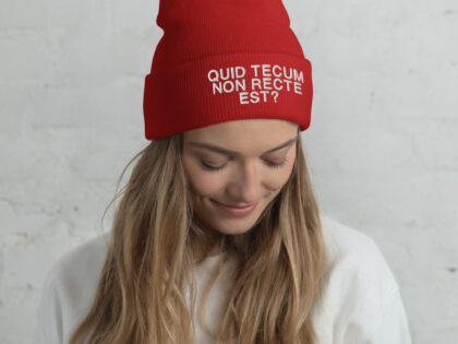 Quid Tecum Non recte est? Beanie – Accessoires – klamottn.de Quid Tecum Non recte est? Beanie – Accessoires – klamottn.de