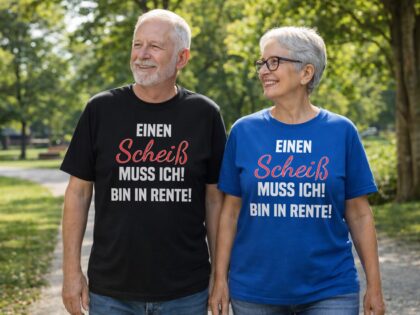 Einen Scheiß muss ich! Bin in Rente! Rentner Unisex-T-Shirt – T-Shirts – Klamottn™