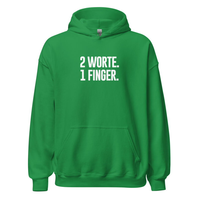 2 Worte. 1 Finger. Unisex-Hoodie – Hoodies – klamottn.de